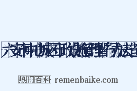 六安市中心城区市政设施管理暂行办法造句是什么意思的图片
